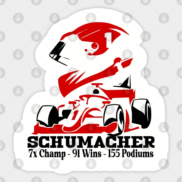 Schumacher Fan Sticker by Lifeline/BoneheadZ Apparel